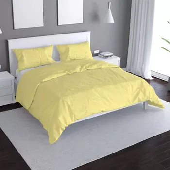 Povlečení Sablio Povlečení Světle žlutá - 140x200 / 90x70