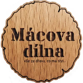 Brož Magnetická brož – Logo Macova dílna