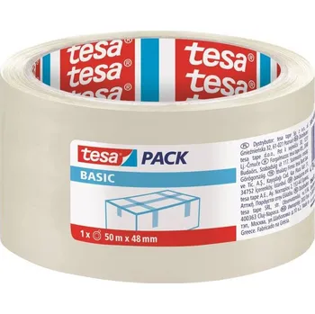 Páska balicí Basic, 50 m x 48 mm, transparentní, TESA