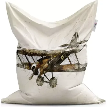 Sedací pytel Sablio Sedací vak Historický dvouplošník Vintage - 150x100 cm