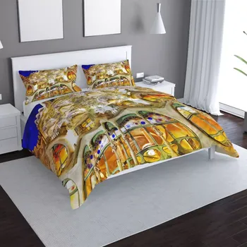 Povlečení Sablio Povlečení Barcelona Gaudi Casa Batllo 1 - 140x220 / 90x70