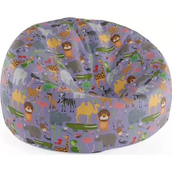 Sedací pytel Sablio Sedací vak Cocoon Animované safari - 115 x 75 cm x 45 cm
