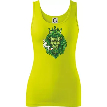 Dámské tričko Zhulený lev zelený - Dámské tílko - S ( Limetková )