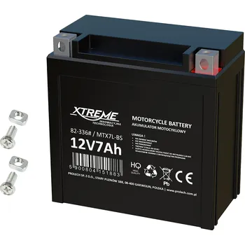 Motobaterie Motocyklová baterie 12V 7Ah XTREME pravý +
