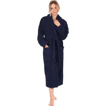 Dámský župan župan Athena s límcem tmavě modrá M