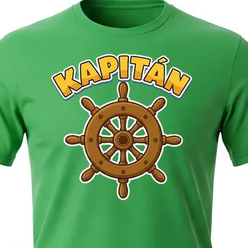 Pánské tričko Námořnické tričko Kapitán - velikost 134, Barva Zelená