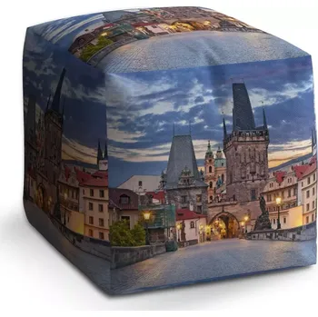 Taburet Sablio Taburet Cube Karlův most: 40x40x40 cm