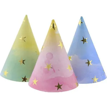 Party dekorace Čepička papírová 6ks Hvězdičky