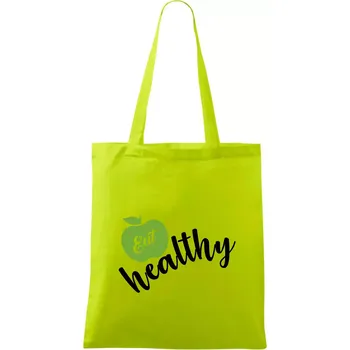 Eat Healthy - Taška bavlněná - 42 x 38 cm ( Limetková )
