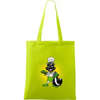 Skunk kuchař (Pecka design) - Taška bavlněná - 42 x 38 cm ( Limetková )