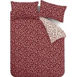 Červené flanelové povlečení na jednolůžko 135x200 cm Grace Floral Leaf – Catherine Lansfield ID_1682636