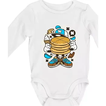 Kojenecký body Waflák - Body kojenecké s dlouhým rukávem - Dlouhý r. do 3 měs ( Bílá )