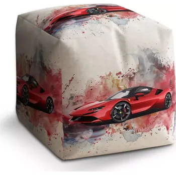 Taburet Sablio Taburet Cube Ferrari Paint: 40x40x40 cm