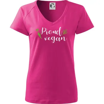 Dámské tričko Proud vegan - Tričko dámské Dream - XS ( Purpurová )