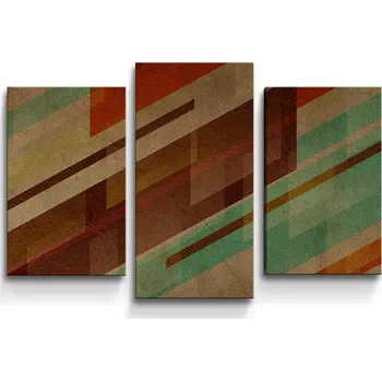 Obraz Sablio Obraz - 3-dílný Hnědá abstrakce - 75x50 cm
