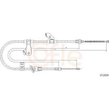 Lanko parkovací brzdy Lanko ruční brzdy COFLE 17.2123