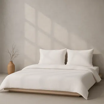 Mušelínové povlečení na přikrývku 220x200 cm bílé