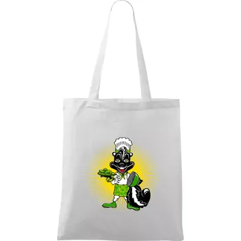 Skunk kuchař (Pecka design) - Taška bavlněná - 42 x 38 cm ( Bílá )