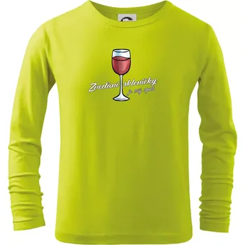 Dětská móda Zvedání skleničky je můj sport - Triko dětské Long Sleeve - 104-110cm / 3-4 roky ( Limetková )