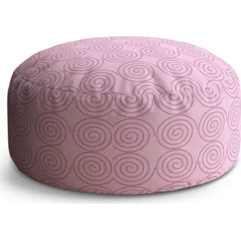 Taburet Sablio Taburet Circle Růžové spirály: 38x48 cm