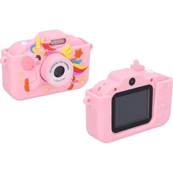 Digitální fotoaparát Dětský digitální fotoaparát silikonové pouzdro jednorožec - foto 48Mpx, video Full HD [A]