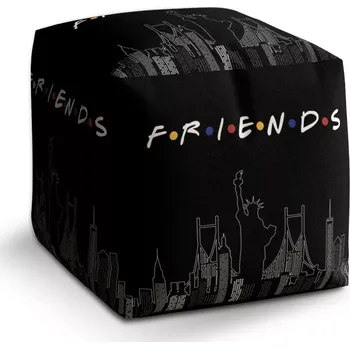 Taburet Sablio Taburet Cube Seriál Přátelé FRIENDS Obrysy: 40x40x40 cm