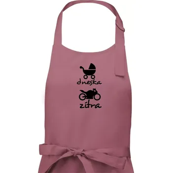 Kuchyňská zástěra Dnes zítra silnice - Pánská zástěra na vaření - Univerzální velikost ( Starorůžová )