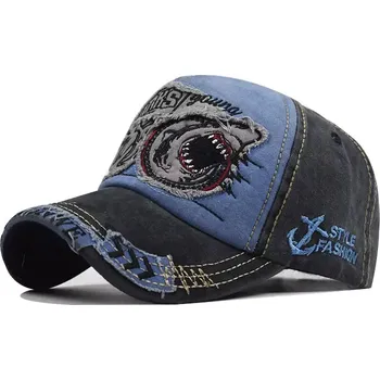 Kšiltovka Čepice s kšiltem Bavlněná Kšiltovka Sharks Černá