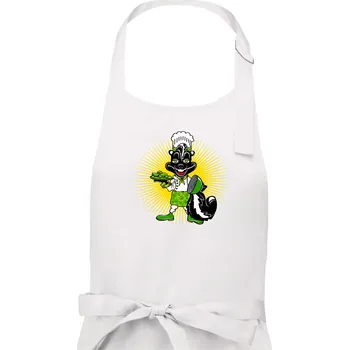 Kuchyňská zástěra Skunk kuchař (Pecka design) - Pánská zástěra na vaření - Univerzální velikost ( Bílá )