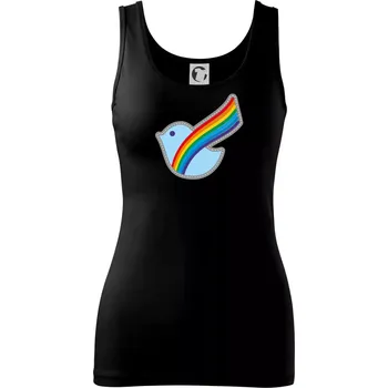 Dámské oblečení Duhová holubice - Dámské tílko - S ( Černá )