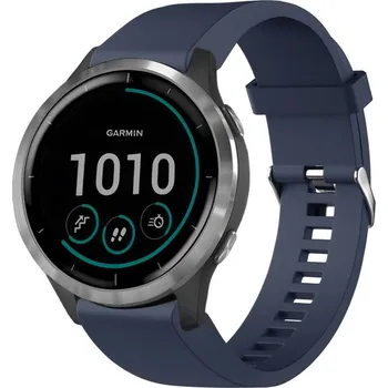 Chytré hodinky Silikonový řemínek FIXED Silicone Strap pro Garmin QuickFit 20mm, modrý