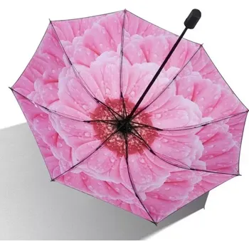Deštník Dámský skládací deštník Růžový květ