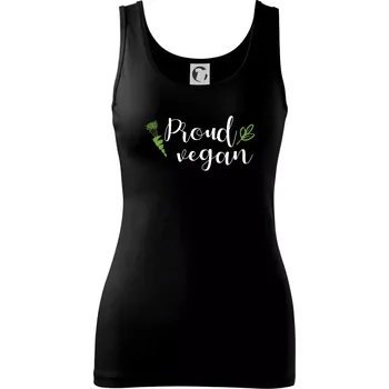 Dámské tričko Proud vegan - Dámské tílko - 2XL ( Černá )