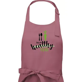 Kuchyňská zástěra Fresh healthy food - Pánská zástěra na vaření - Univerzální velikost ( Starorůžová )