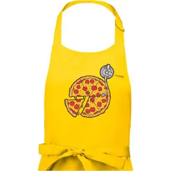 Kuchyňská zástěra Pizza DJ - Dámská zástěra na vaření - Univerzální velikost ( Žlutá )
