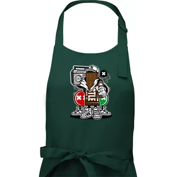 Kuchyňská zástěra Čokoláďák - Pánská zástěra na vaření - Univerzální velikost ( Lahvově zelená )