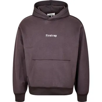 Pánská mikina Firetrap Reverse Fleece pánská mikina Brown L