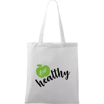 Eat Healthy - Taška bavlněná - 42 x 38 cm ( Bílá )