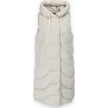 Dámský kabát Dlouhá vesta Fly 2565 Itálie barva: béžová, velikost: XL