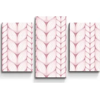 Obraz Sablio Obraz - 3-dílný Starorůžové pletení - 75x50 cm