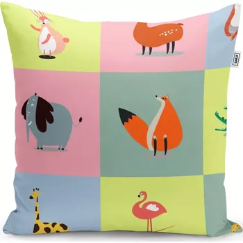 Polštář Sablio Polštář Zvířátka ze Zoo - 40x40 cm