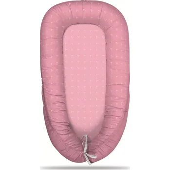 Hnízdečko pro miminko Sablio Hnízdečko pro miminko Bílé čárky na růžové