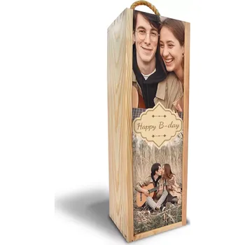 Dárková krabička Sablio Dárková krabička s potiskem na jednu láhev