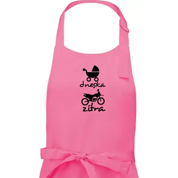 Kuchyňská zástěra Dnes zítra cross - Pánská zástěra na vaření - Univerzální velikost ( Růžová )