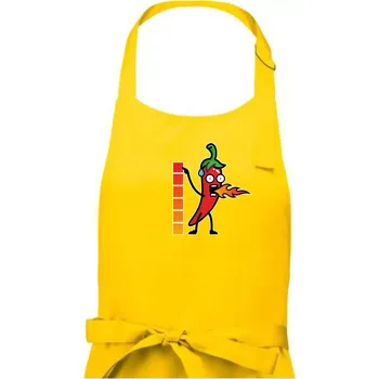 Kuchyňská zástěra Stupnice pálivé - Dámská zástěra na vaření - Univerzální velikost ( Žlutá )