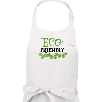 Kuchyňská zástěra Eco friendly - lístečky - Dámská zástěra na vaření - Univerzální velikost ( Bílá )