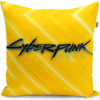 Polštář Sablio Polštář Cyberpunk 2077 Žlutý - 60x60 cm
