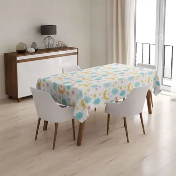 ubrus Sablio Ubrus Měsíc a modré mráčky - 90x90 cm