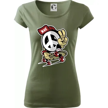 Dámské tričko Peaceák - Dámské triko Pure - XS ( Khaki )