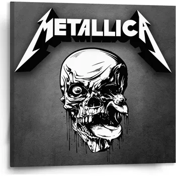 Obraz Sablio Obraz METALLICA Lebka Šedá - 110x110 cm